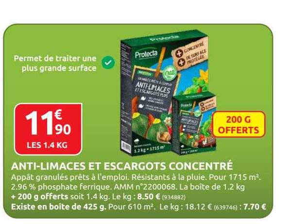 anti-limaces et escargots concentré