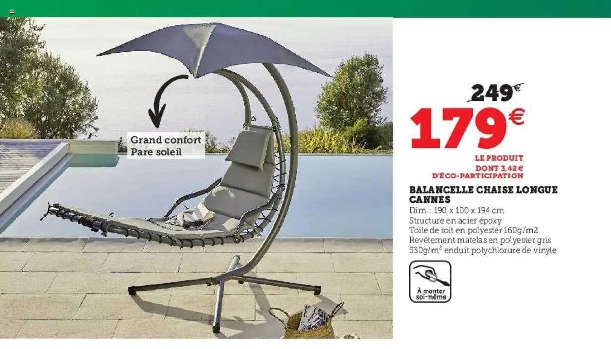 balancelle chaise longue cannes