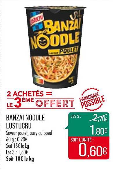 banzai noodle lustucru