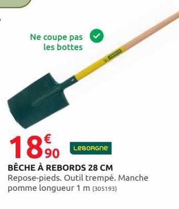 bêche à rebords 28 cm leborgne
