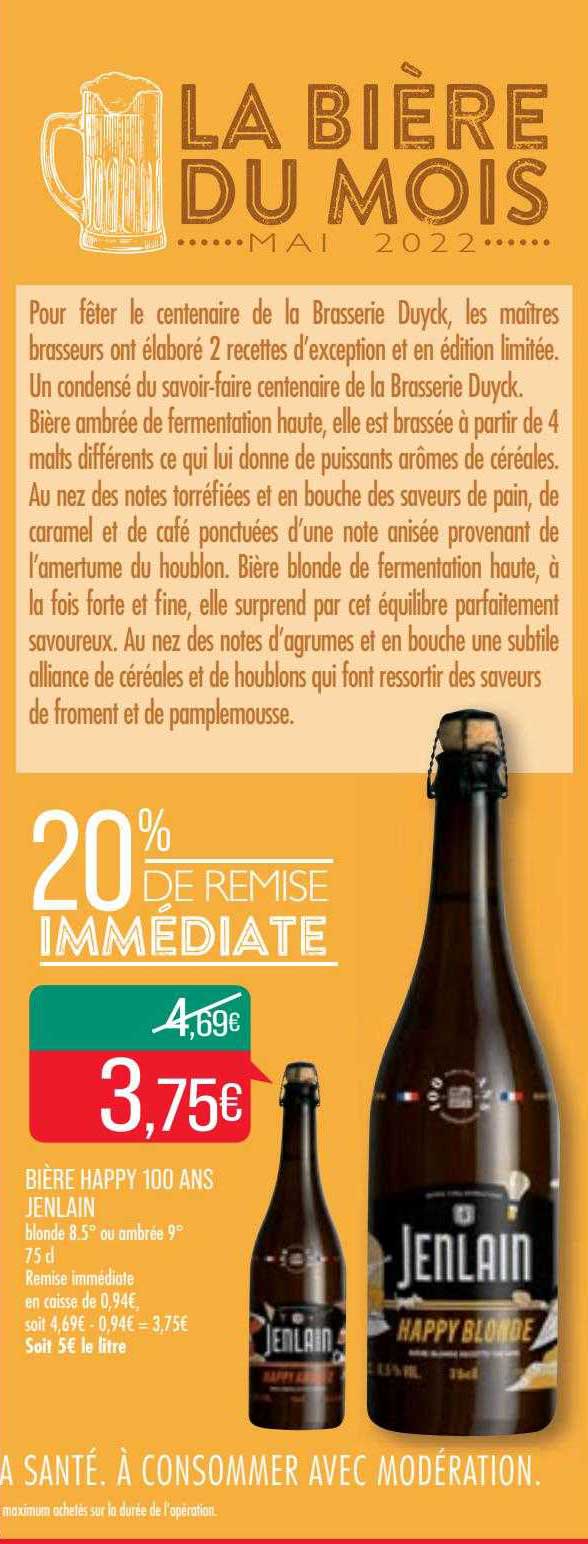 bière happy 100 ans jenlain
