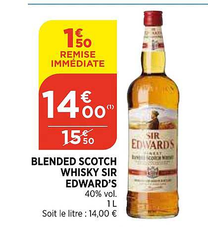 blended scotch whisky sir edward's