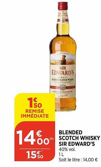 blended scotch whisky sir edward's