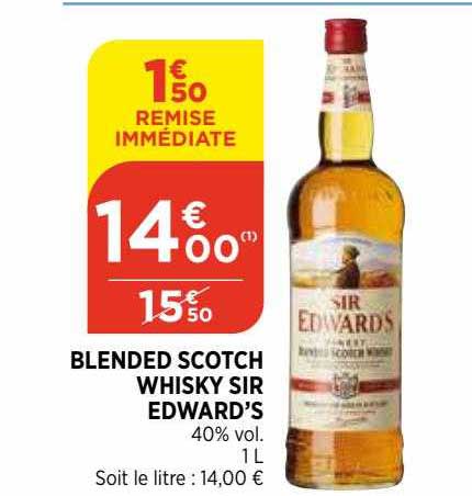 blended scotch whisky sir edward's