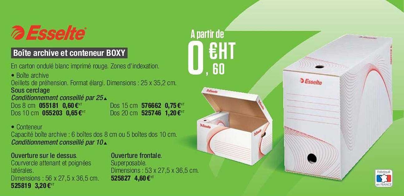 boîte archive et conteneur boxy esselte