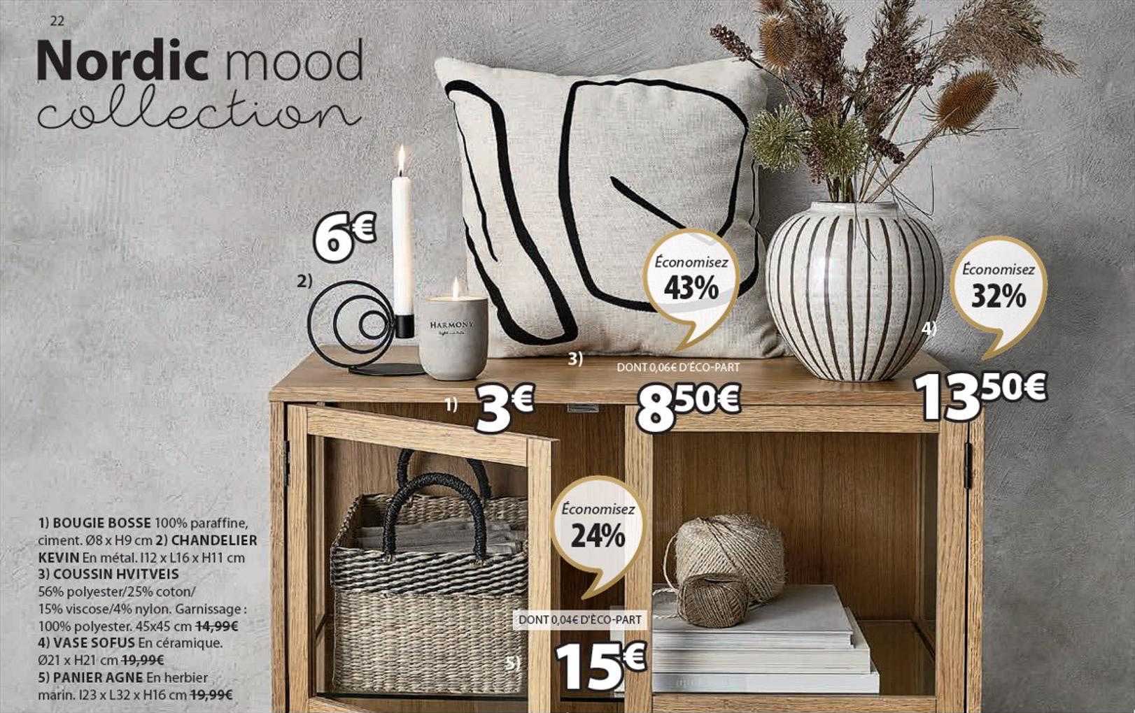 bougie bosse, chandelier kevin, coussin hvitveis, vase sofus, panier agne