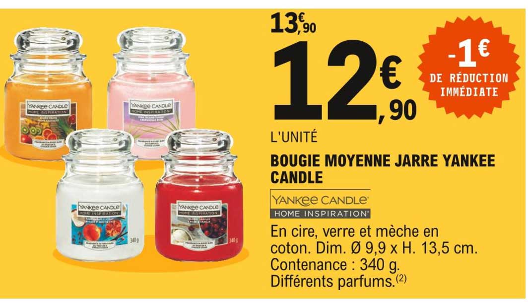 bougie moyenne jarre yankee candle