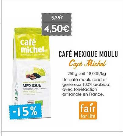 café mexique moulu café michel