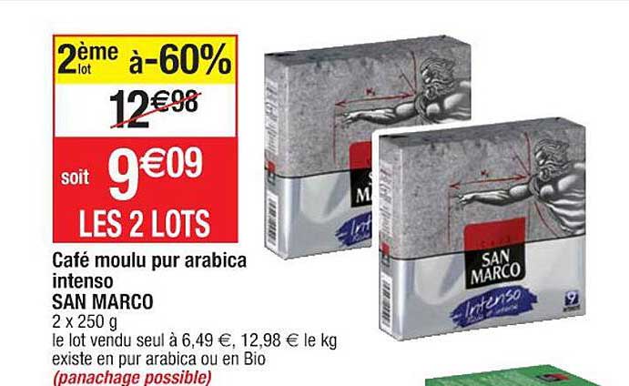 café moulu pur arabica intenso san marco