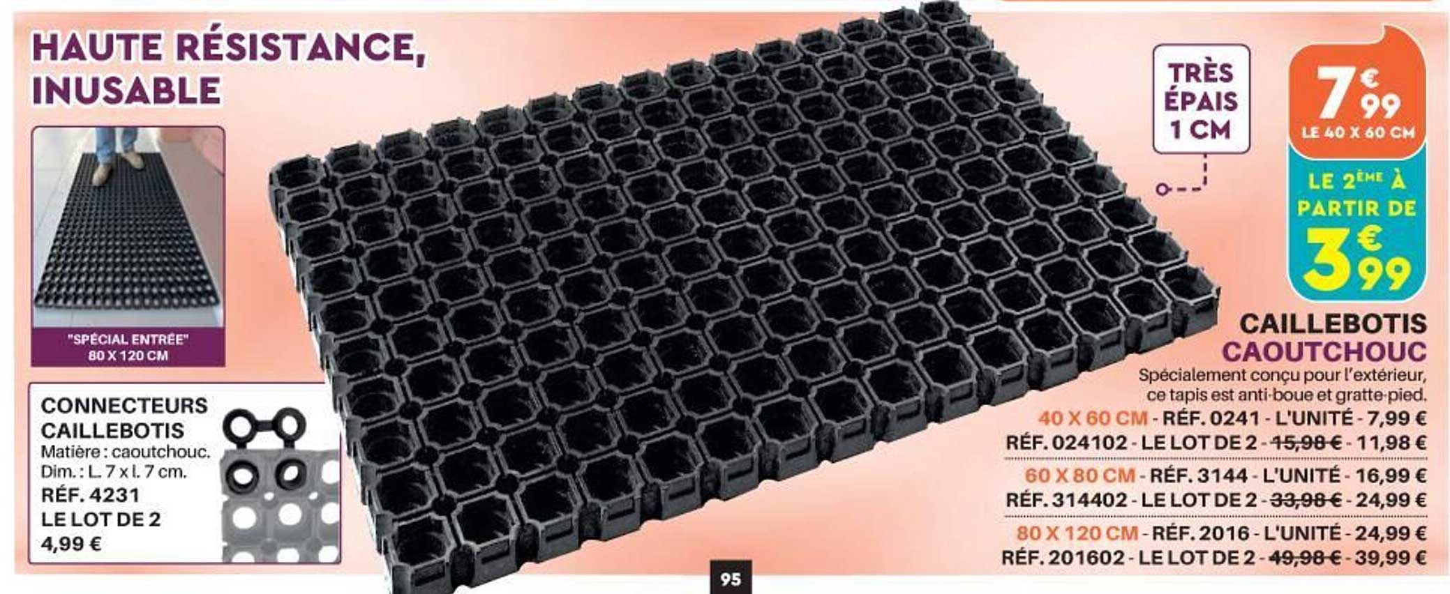 caillebotis caoutchouc connecteurs caillebotis