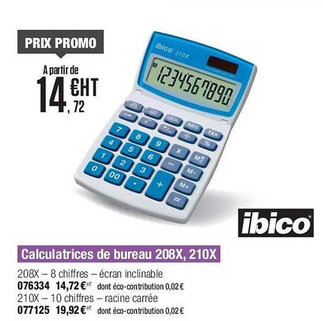 calculatrices de bureau 208x 210x ibico