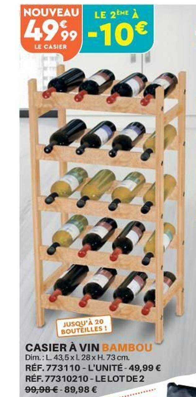 Casier à Vin Bambou