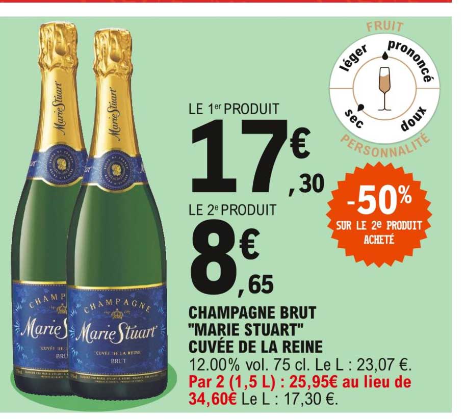 champagne brut "marie stuart" cuvée de la reine