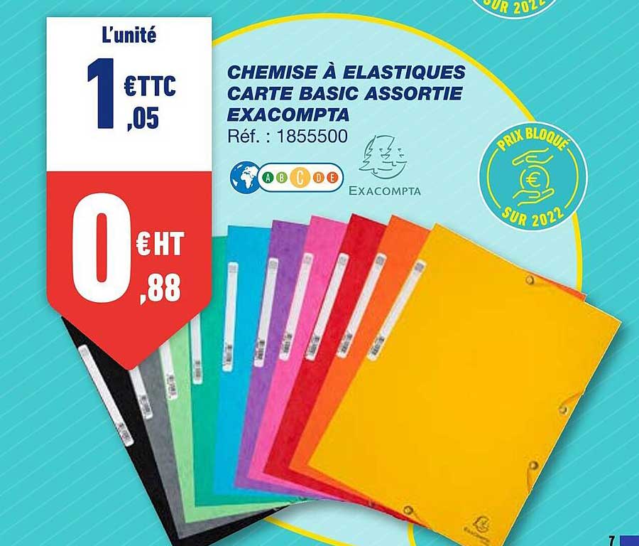 chemise à élastiques carte basic assortie exacompta