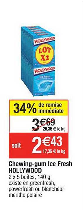 chewing-gum ice fresh hollywood