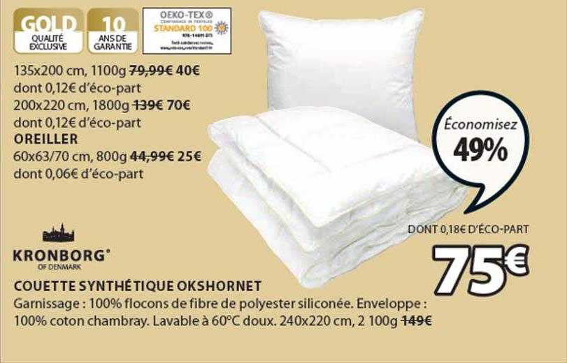 Couette Synthétique Okshornet Kronborg