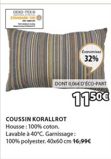 Coussin Korallrot