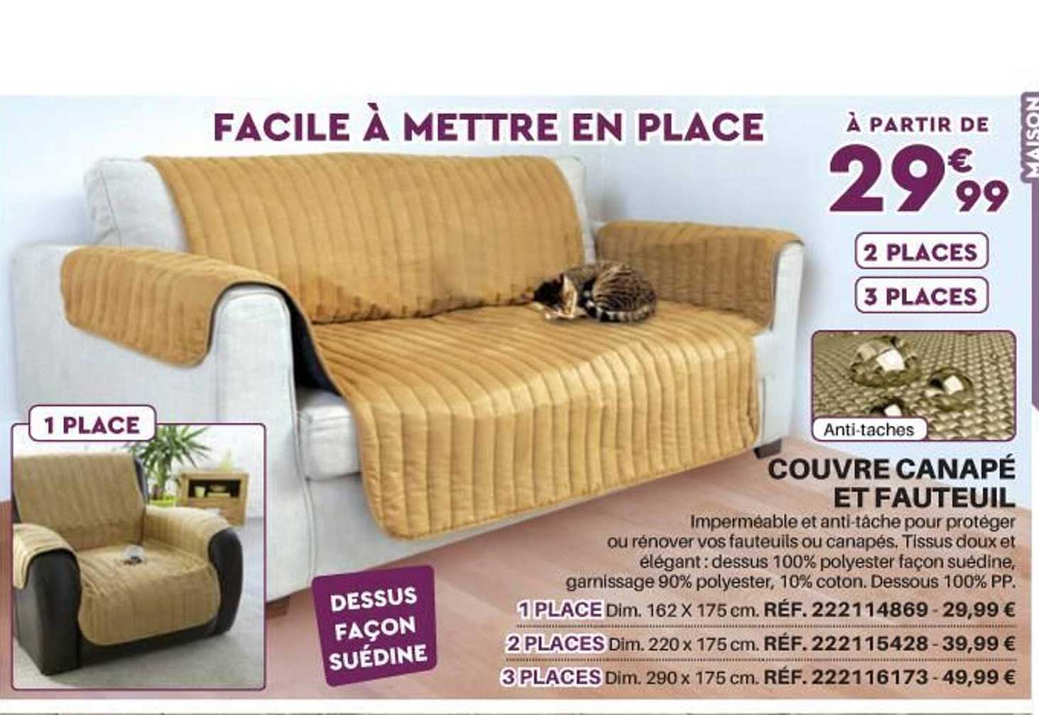 couvre canapé et fauteil