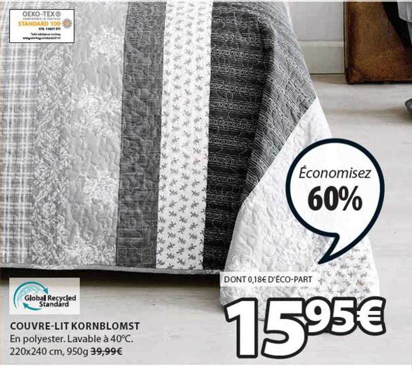 couvre-lit kornblomst