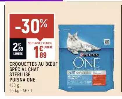 Croquettes Au Bœuf Spécial Chat Stérilisé Purina One