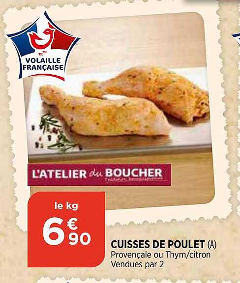 cuisses de poulet l'atelier du boucher