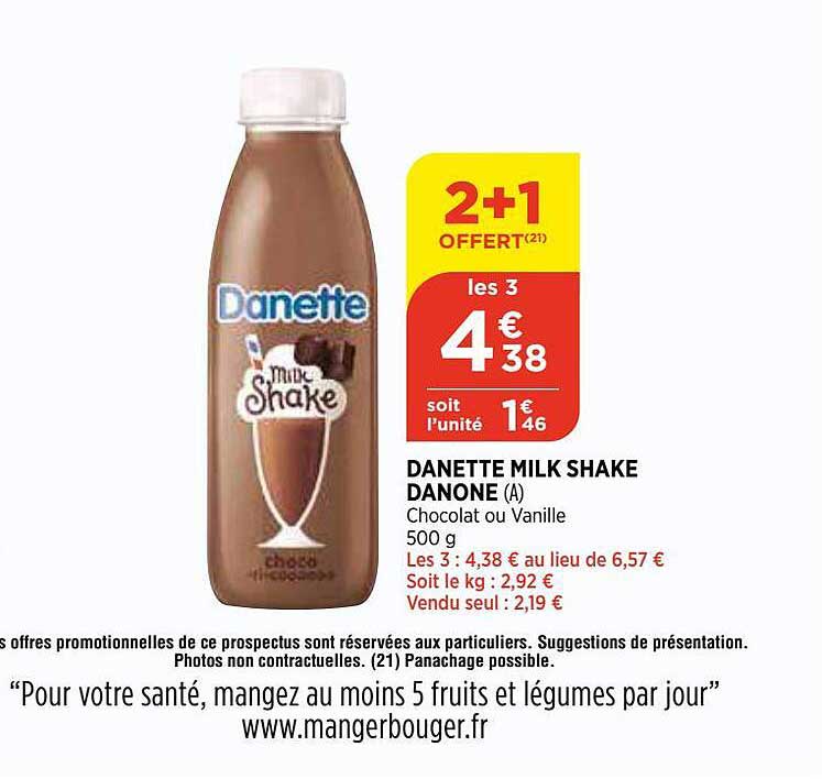 danette milk shake danone