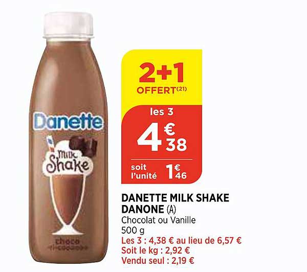 danette milk shake danone