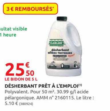 désherbant prêt à l'emploi