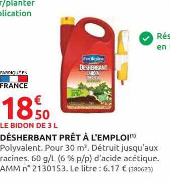 désherbant prêt à l'emploi