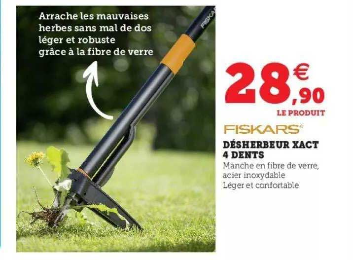 désherbeur xact 4 dents fiskars