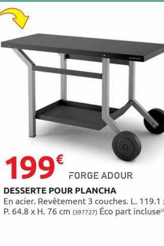 desserte pour plancha forge adour