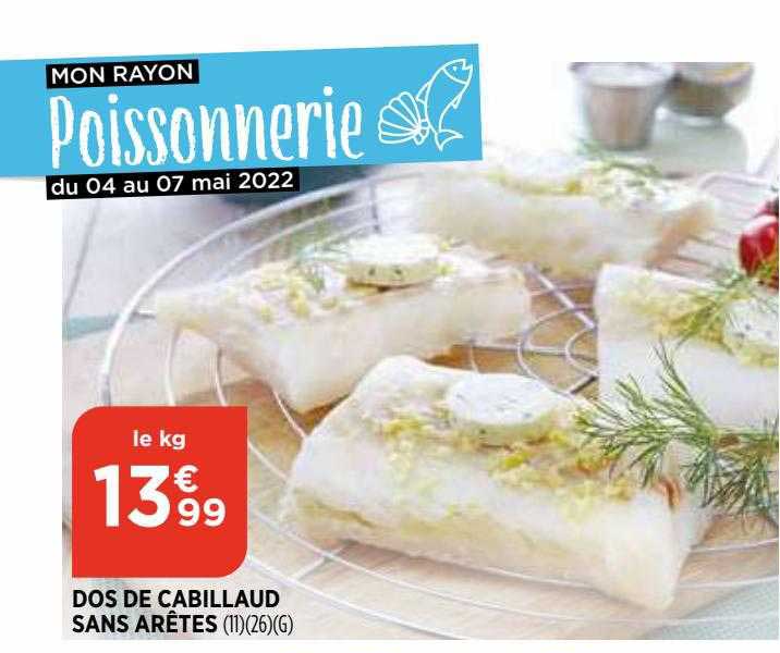 dos de cabillaud sans arêtes