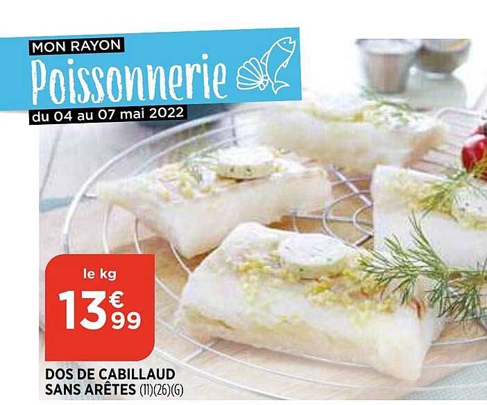 dos de cabillaud sans arêtes