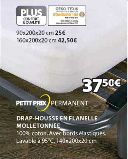 drap-housse en flanelle molletonnée