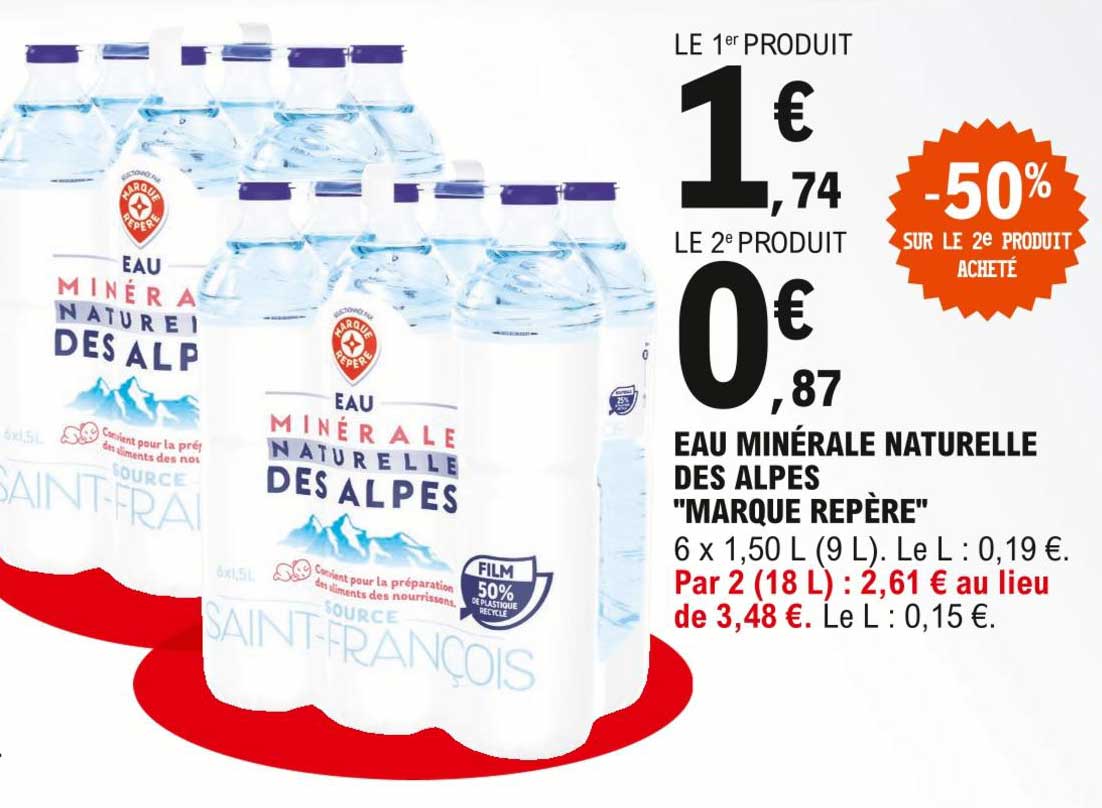 Eau Minérale Naturelle Des Alpes "marque Repère"