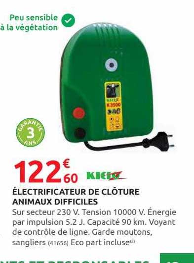électrificateur de clôture animaux difficiles