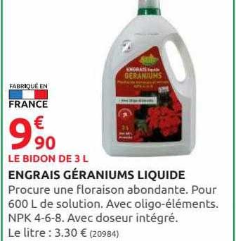 engrais géraniums liquide