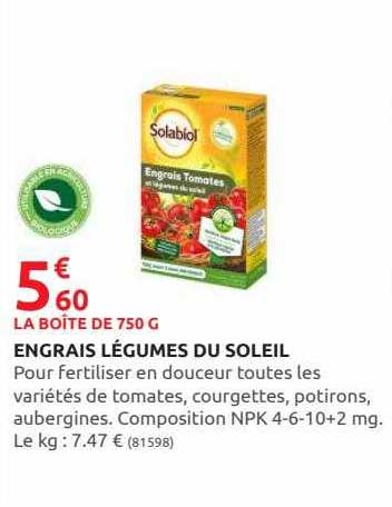 Engrais Légumes Du Soleil