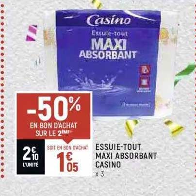 essuie-tout maxi absorbant casino