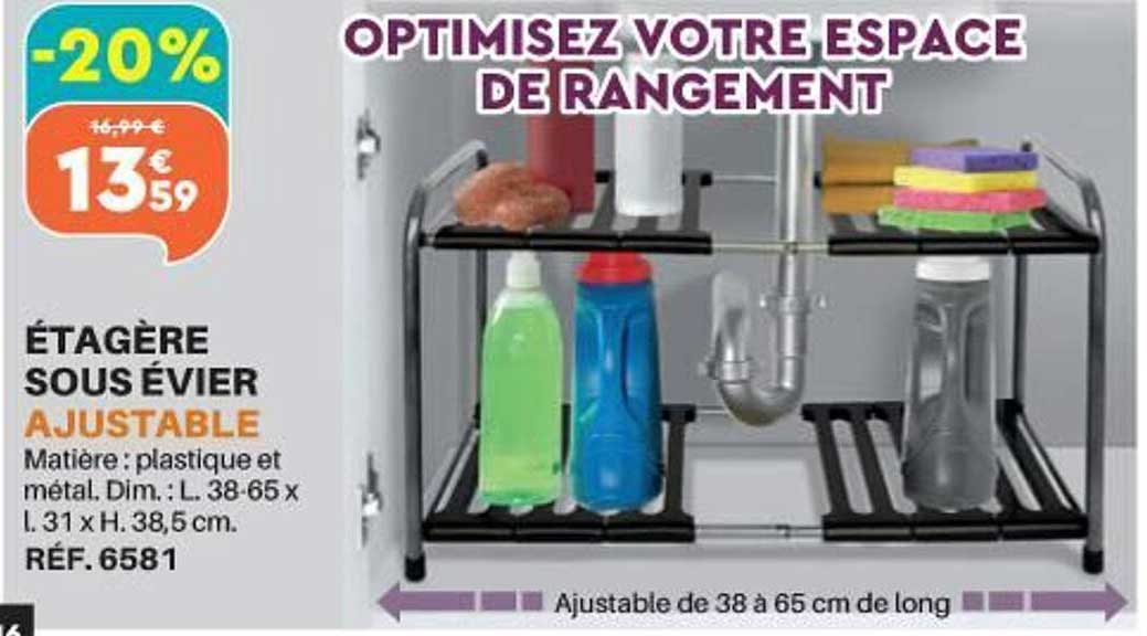 étagère sous évier ajustable