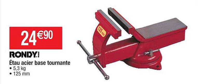 étau acier base tournante rondy
