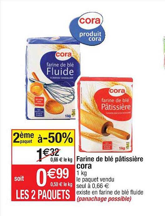 farine de blé pâtissière cora
