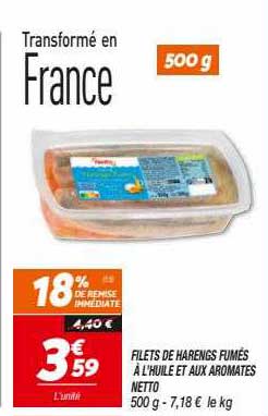 Filets De Harengs Fumés à L'huile Et Aux Aromates Netto