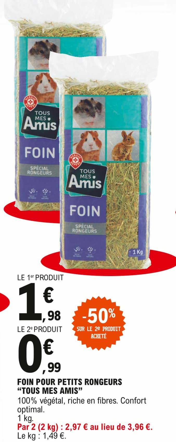 foin pour petits rongeurs "tous mes amis"