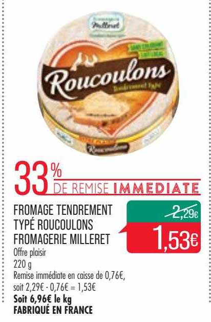 fromage tendrement typé roucoulons fromagerie milleret