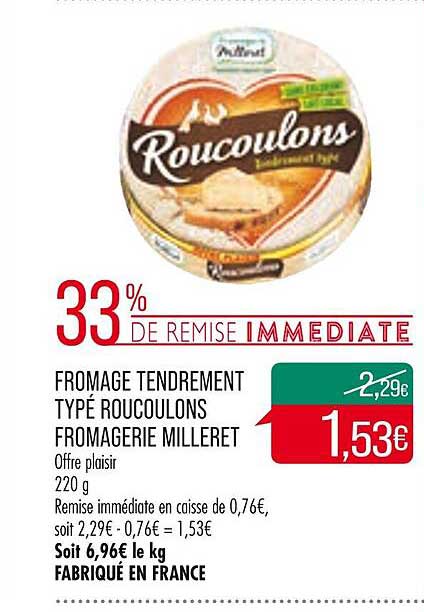 fromage tendrement typé roucoulons fromagerie milleret