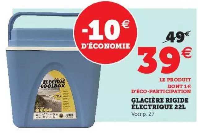 glacière rigide électrique 22l