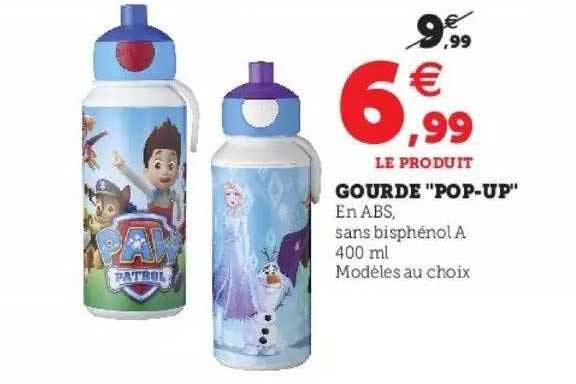 gourde "pop-up"