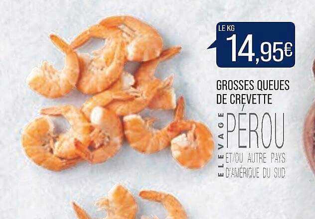 grosses queues de crevette