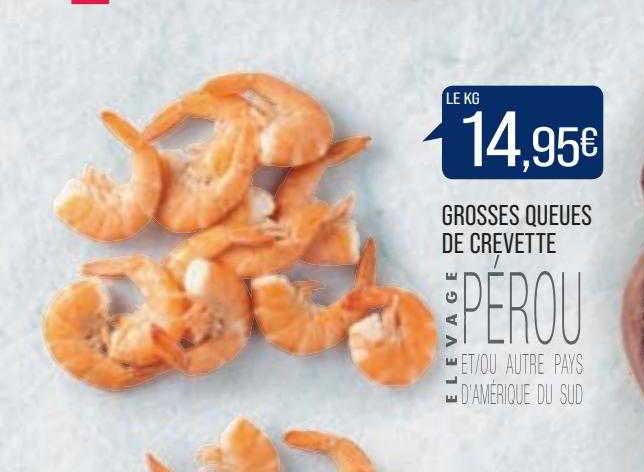 grosses queues de crevette